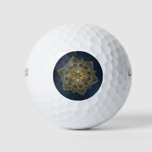 Gold Mandala Golfball (Vorderseite)