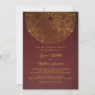 Gold Mandala Hochzeit Einladung
