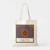 Gold Mandala Indian Tote Bag Tragetasche (Rückseite)