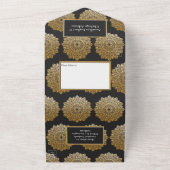 Gold Mandala Indian Wedding All In One Einladung (Außenbereich)