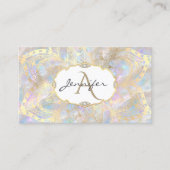 Gold Mandala Iridescent Holographic Opal Unique Visitenkarte (Vorderseite)