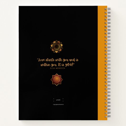 GOLD MANDALA JOURNAL NOTIZBLOCK (Rückseite)