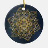 Gold Mandala Keramik Ornament (Vorne)