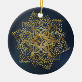 Gold Mandala Keramik Ornament