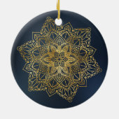 Gold Mandala Keramik Ornament (Hinten)