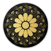 Gold Mandala Keramikknauf (Vorderseite)