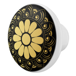 Gold Mandala Keramikknauf