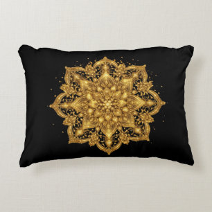Gold-Mandala-Kissen Luxus-Dekoratives Wurfkissen  Dekokissen