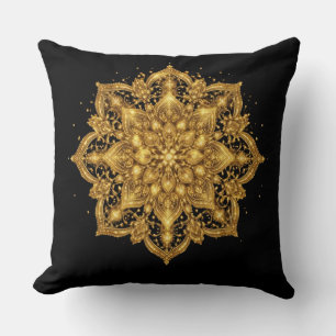 Gold-Mandala-Kissen Luxus-Dekoratives Wurfkissen  Kissen