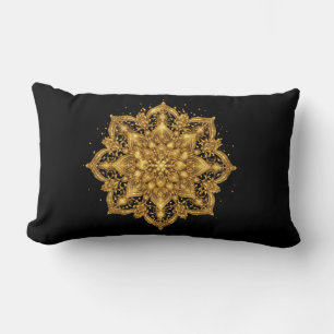 Gold-Mandala-Kissen Luxus-Dekoratives Wurfkissen  Lendenkissen