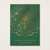 Gold Mandala & Leaf Green Earring Holder Display (Rückseite)