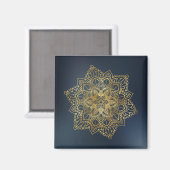 Gold Mandala Magnet (Vorderseite/Rückseite)