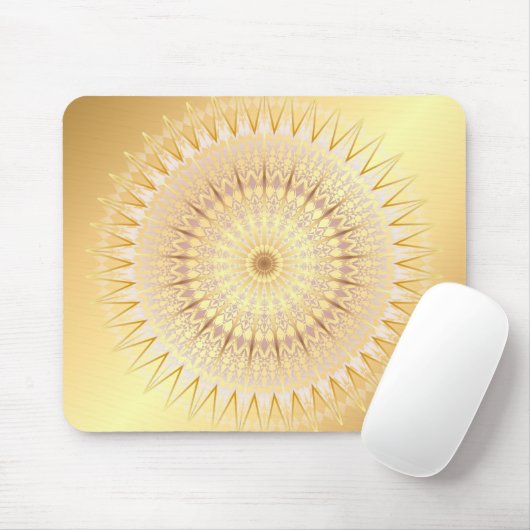 Gold Mandala Medallion Mousepad (Mit Mouse)