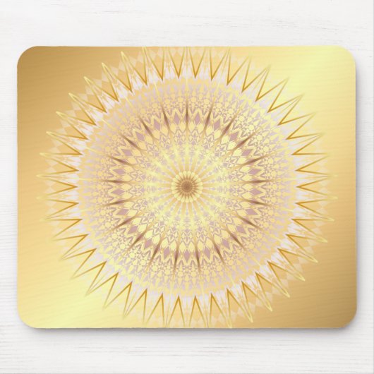 Gold Mandala Medallion Mousepad (Vorne)