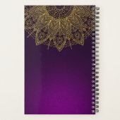 Gold Mandala Mit Monogramm Planner Planer (Rückseite)