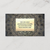 Gold Mandala Muster | Lotus-Hände heilen Visitenkarte (Rückseite)