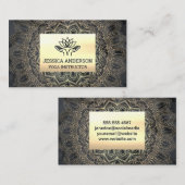 Gold Mandala Muster | Lotus-Hände heilen Visitenkarte (Vorne/Hinten)