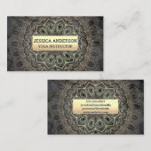 Gold Mandala Muster Visitenkarte (Vorne/Hinten)