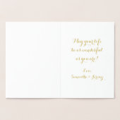 Gold Mandala Namaste Grußkarte Folienkarte (Innenseite)