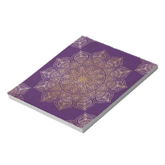 Gold Mandala Notizblock (Rotiert)