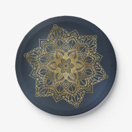 Gold Mandala Pappteller