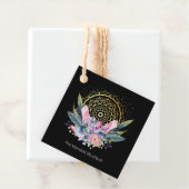 Gold Mandala Pink Crystals Psychisches Spirituelle Geschenkanhänger (Beispiel)