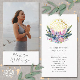 Gold Mandala Pink Crystals Psychisches Spirituelle Visitenkarte