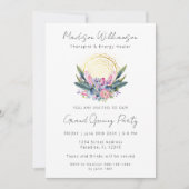 Gold Mandala Pink Crystals Wellness-Center Boho Bu Einladung (Vorderseite)