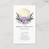 Gold Mandala Pink Crystals Wellness-Center Spiritu Visitenkarte (Rückseite)