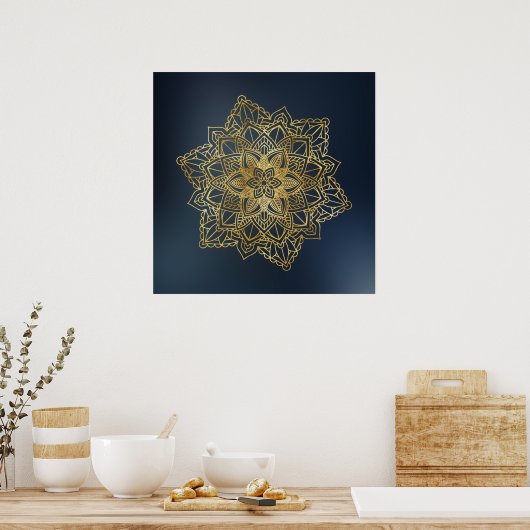 Gold Mandala Poster (Küche)