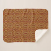 Gold Mandala Print on Red Sherpadecke (Vorderseite (Horizontal))