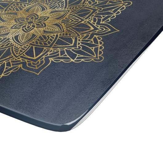 Gold Mandala Schneidebrett (Ecke)