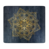 Gold Mandala Schneidebrett (Vorderseite)