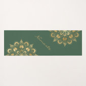 Gold Mandala Script Namaste Yogamatte (Rückseite (Horizontal))