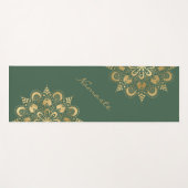 Gold Mandala Script Namaste Yogamatte (Vorderseite (Horizontal))