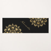 Gold Mandala Script Namaste Yogamatte (Vorderseite (Horizontal))