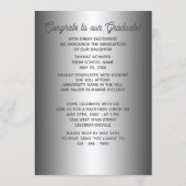 Gold Mandala Silver Gray Abschluss Ankündigung (Rückseite)