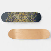 Gold Mandala Skateboard (Horizontal)