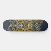 Gold Mandala Skateboard (Horizontal)