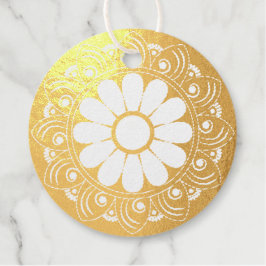 Gold-Mandala-Tabelle Geschenkanhänger