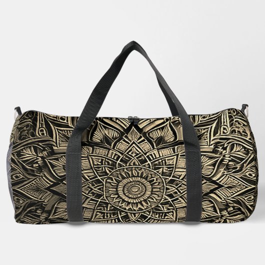 Gold-Mandala-Tasche Duffle Bag (Rückseite)