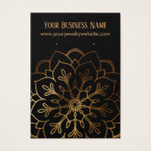 Gold Mandala und Black Earring Holder Display Card (Vorderseite)