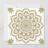 Gold Mandala und Black Wedding Einladung (Rückseite)