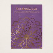 Gold-Mandala- und Lila-Ohrring-Karten (Vorderseite)