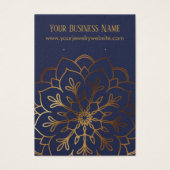 Gold Mandala und Navy Earring Holder Display Cards (Vorderseite)