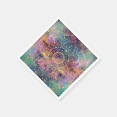 Gold Mandala Watercolor Farbennebel Serviette (Ecke)