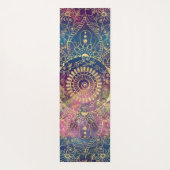 Gold Mandala Watercolor Farbennebel Yogamatte (Rückseite)