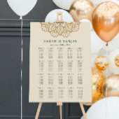 Gold Mandala Wedding Chart Poster