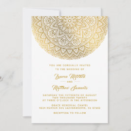Gold Mandala Wedding Einladung