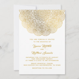 Gold Mandala Wedding Einladung